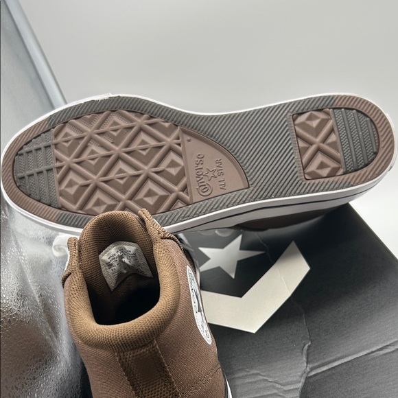 Converse Chocolate High-Tops with White Trim - Picture 7 of 8